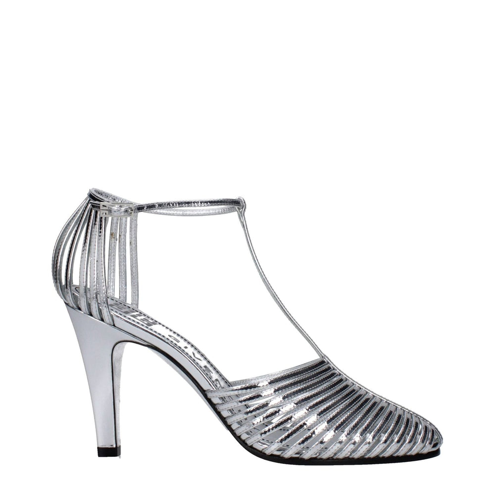Givenchy Gray Leather Stiletto Heels Sandals GI-9485434224905-EU36/US6