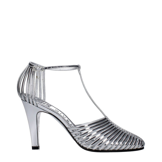 Givenchy Gray Leather Stiletto Heels Sandals GI-9485434224905-EU36/US6