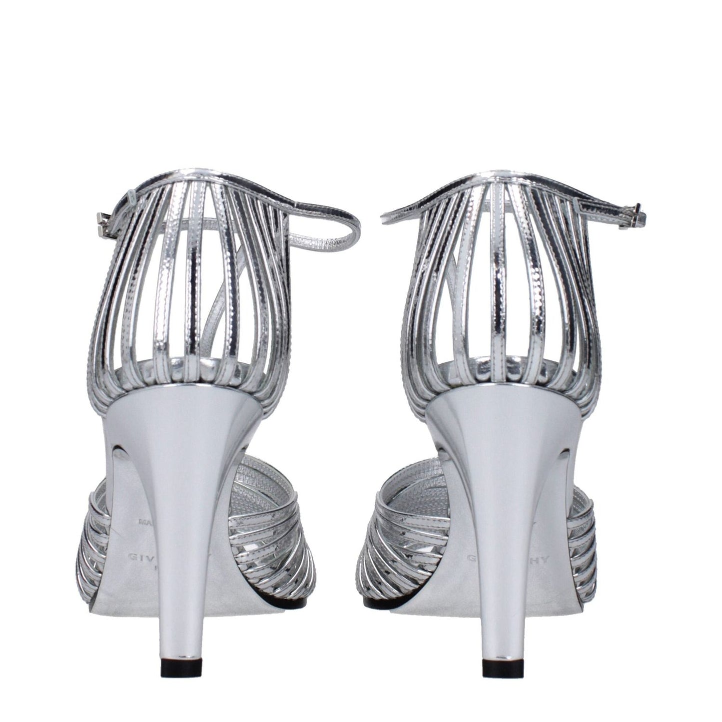 Givenchy Gray Leather Stiletto Heels Sandals GI-9485434224905-EU36/US6