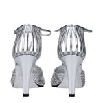 Givenchy Gray Leather Stiletto Heels Sandals GI-9485434224905-EU36/US6