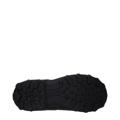 Sole view of Givenchy Black Cotton Ankle Boots with durable rubber sole, showcasing tread pattern.