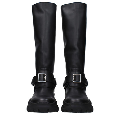 Burberry Black Leather Boots