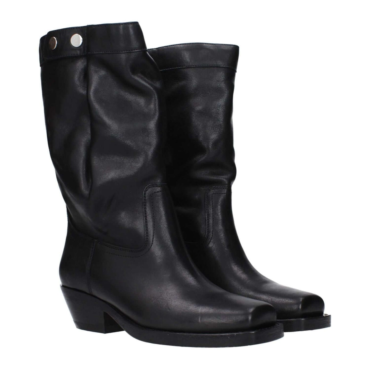 Isabel Marant Black Leather Ankle Boots
