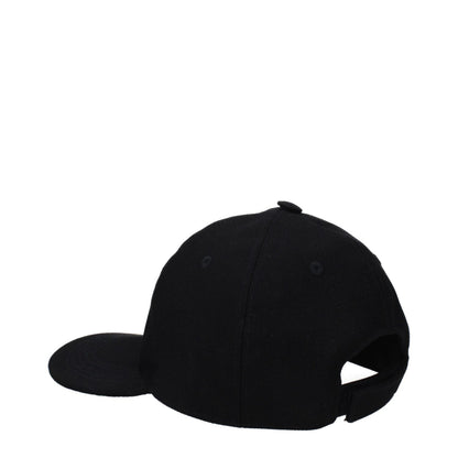 Back view of Stella McCartney Black Cotton Cap (Baseball Hat) with strap closure, designed in black cotton with white logo detail.