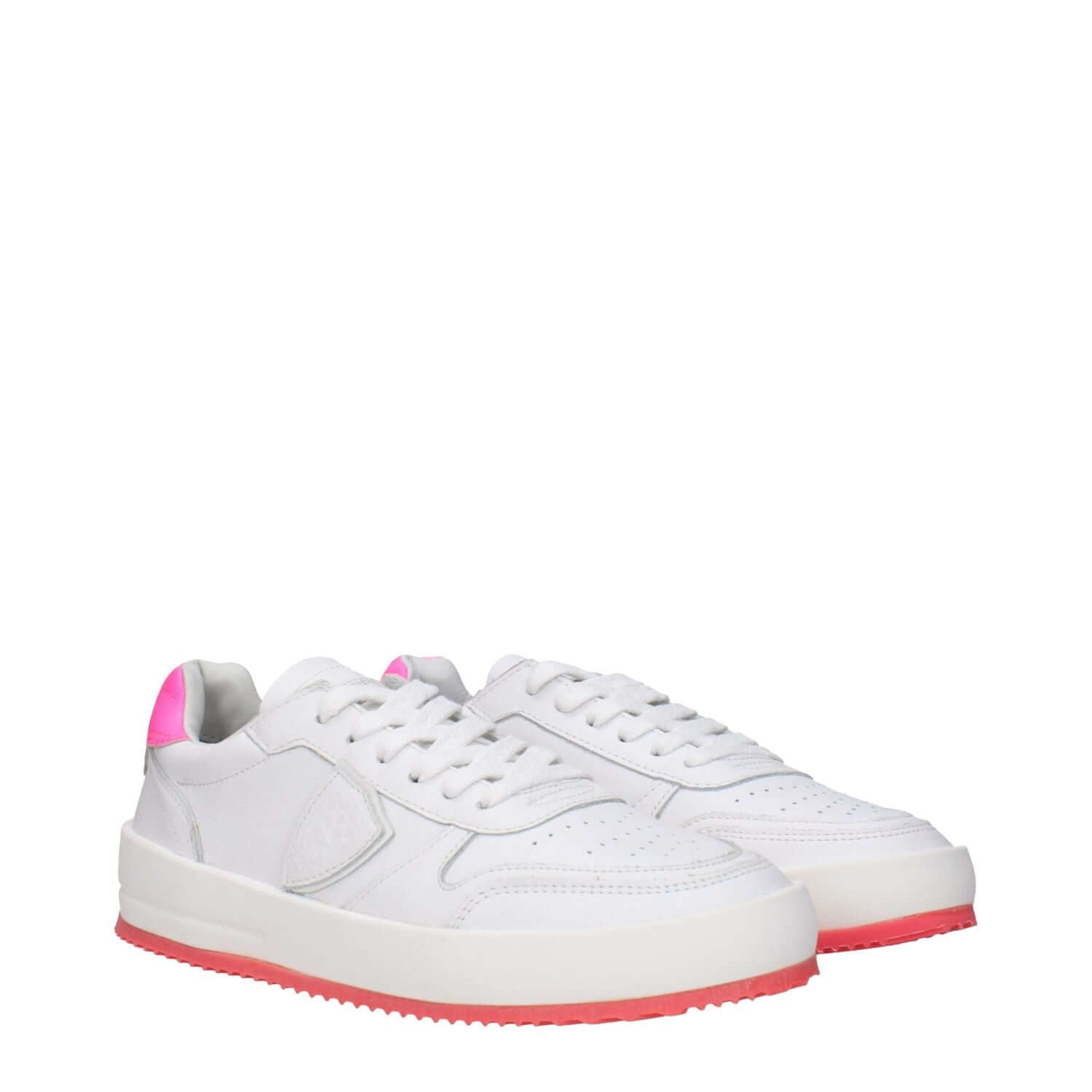 Philippe Model White Leather Sneakers