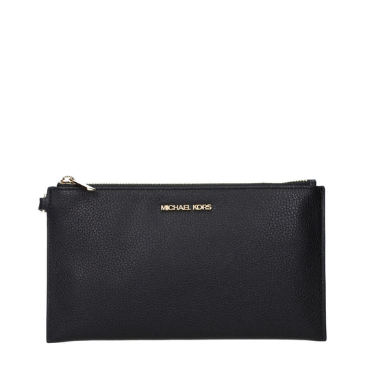 Michael Kors Black Leather Clutch Bag