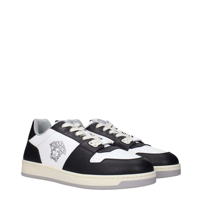 Versace White Leather Low Top Sneakers
