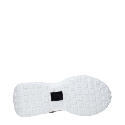 Sole view of Versace White Fabric Sneakers showing grip pattern and logo.