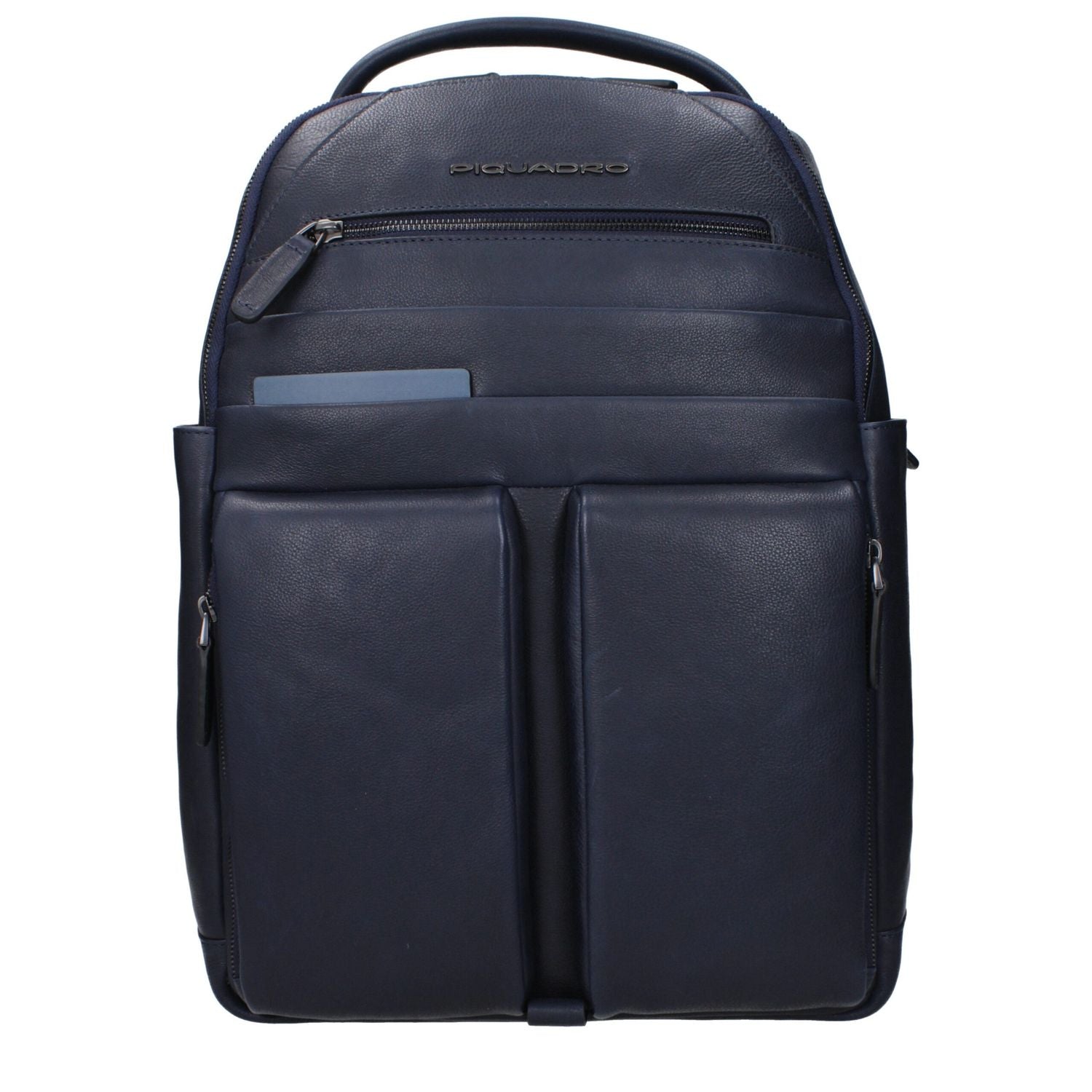Piquadro Blue Leather Backpack