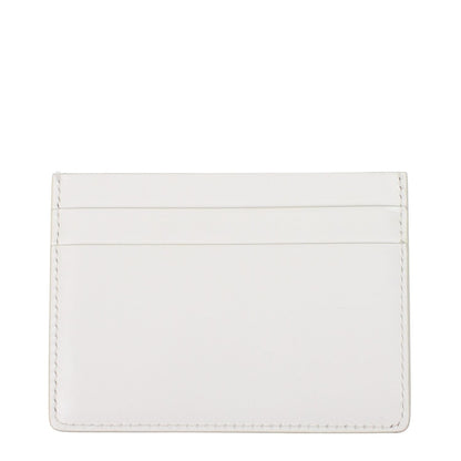 Jil Sander White Leather Cardholder with front logo, MPN S840058WSS00083N108, perfect for documents. Elegant design in white.