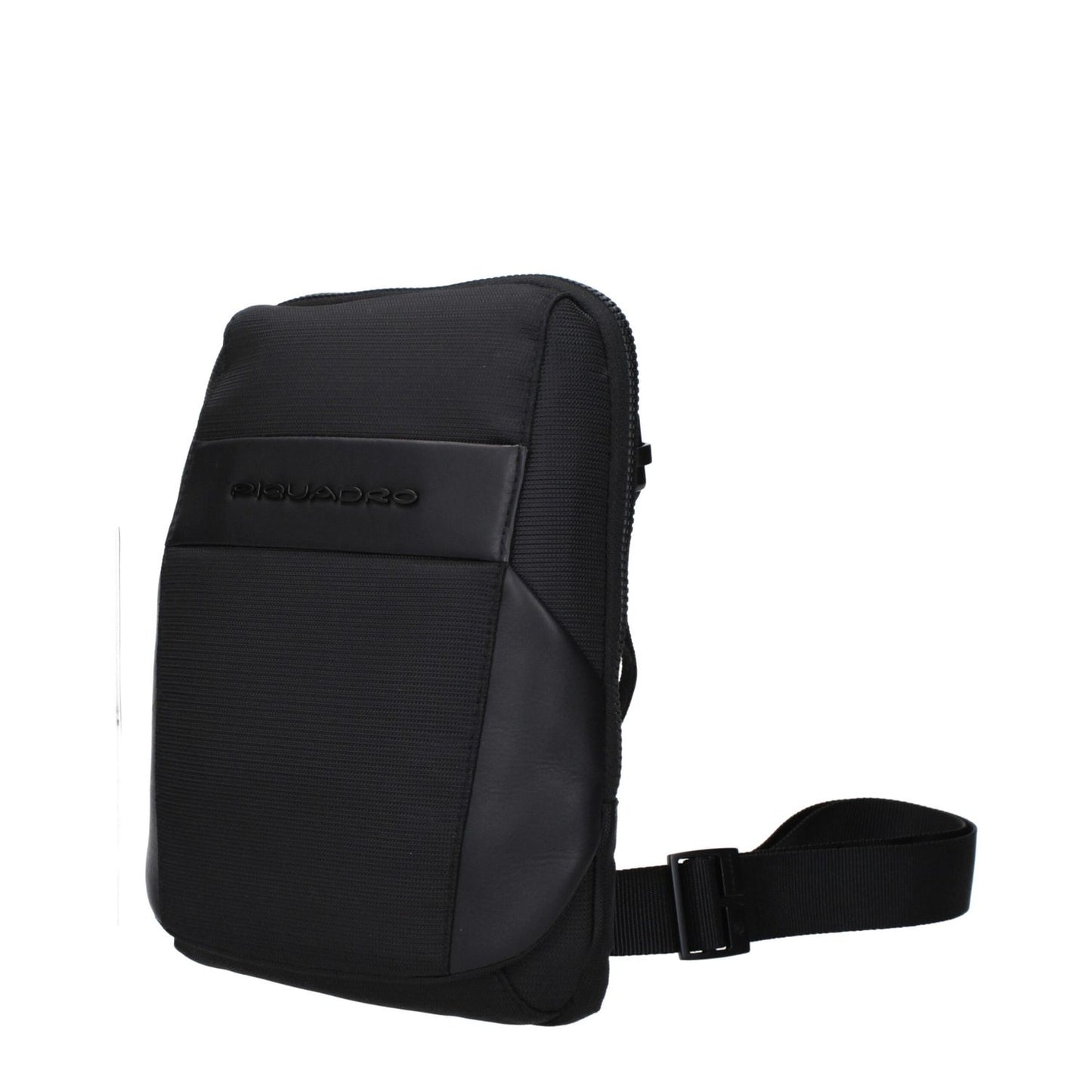 Piquadro Black Fabric Crossbody Bag