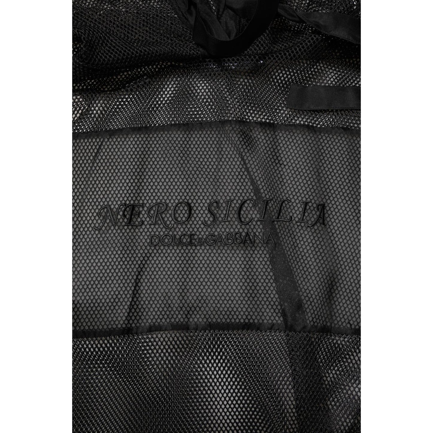 Dolce & Gabbana Black See Through Hooded Pullover Sweater