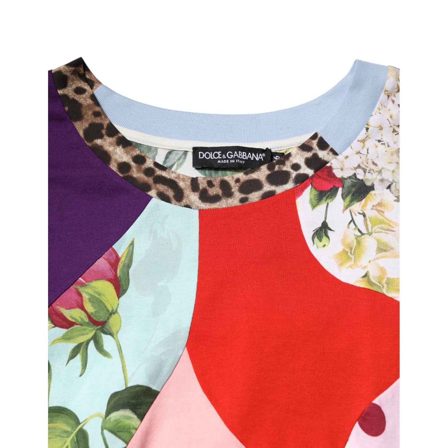 Dolce & Gabbana Multicolor Patchwork Cotton Silk Blouse Top TSH90656-36