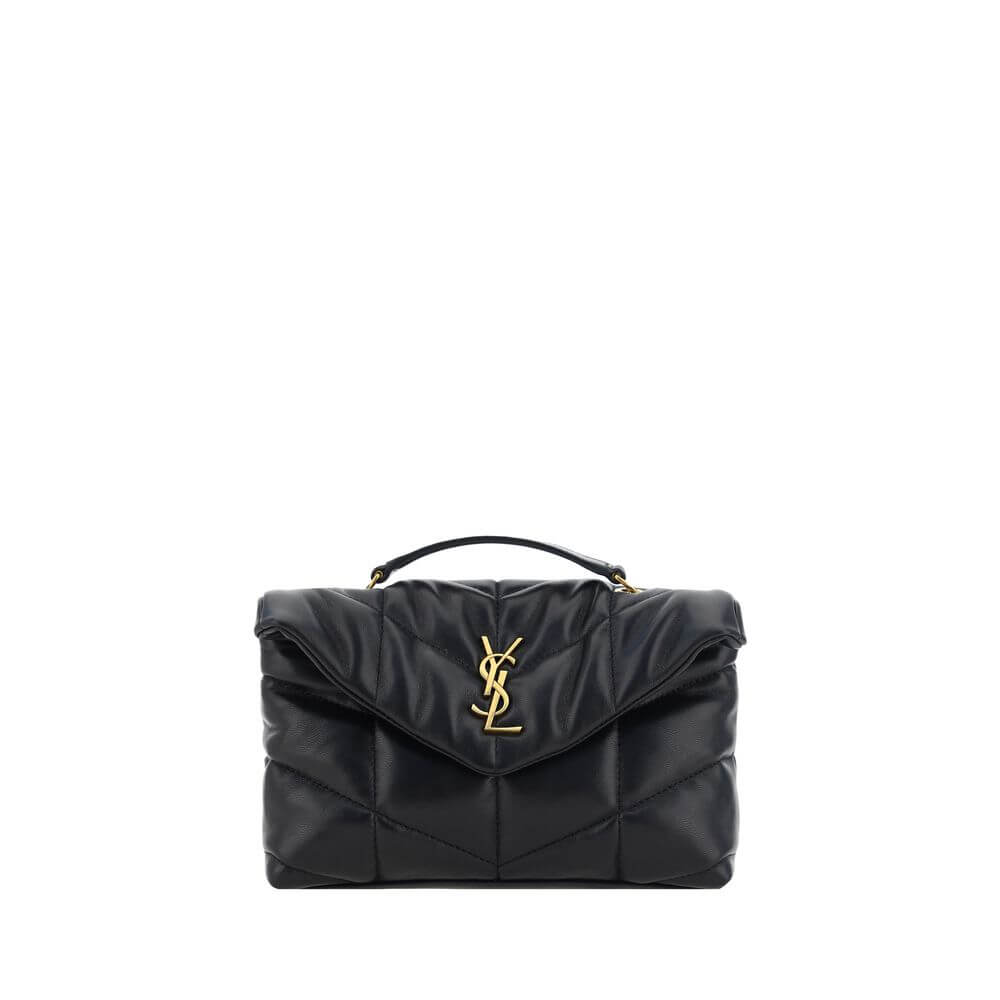 Saint Laurent Black Lamb Ovis Aries Aries Shoulder Bag