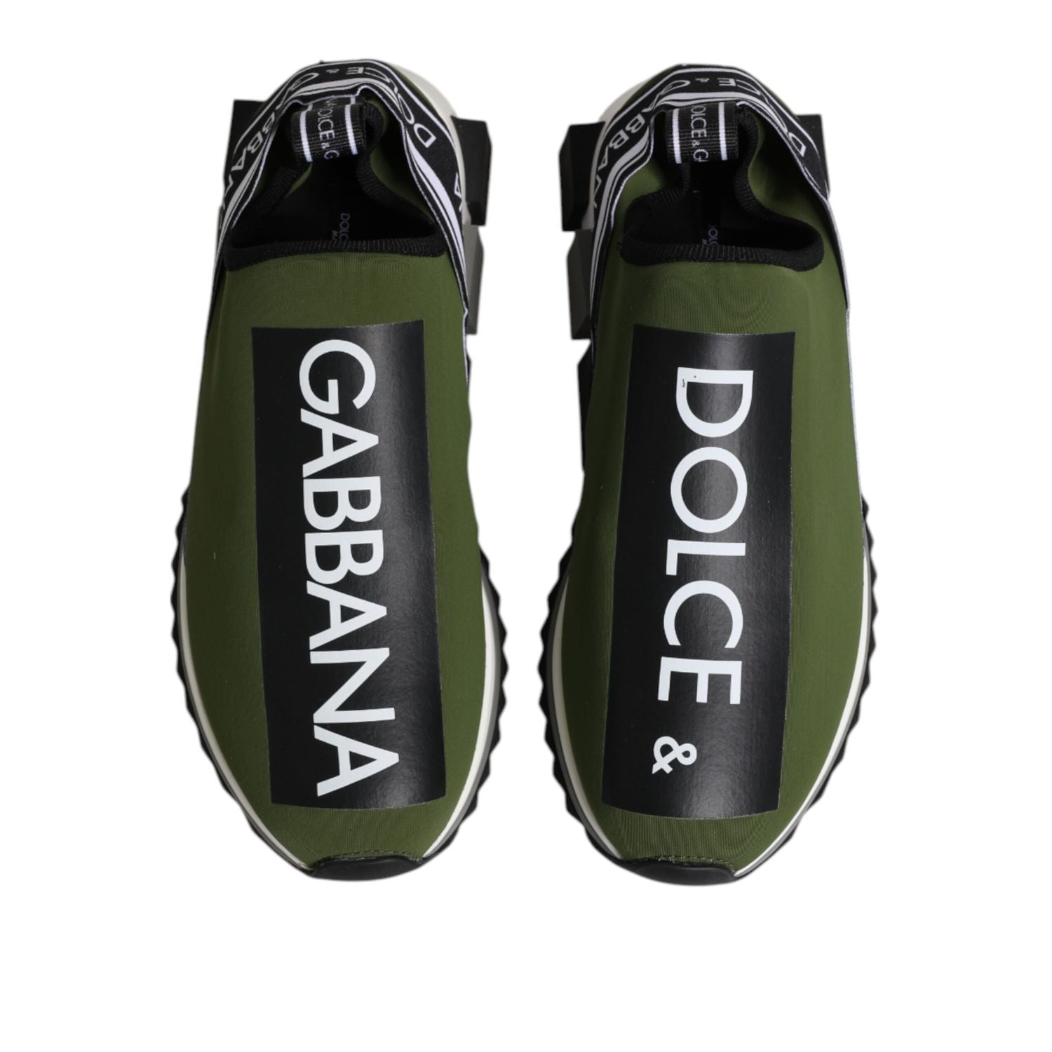 Dolce & Gabbana Green Logo Low Top Sorrento Men Sneakers Shoes