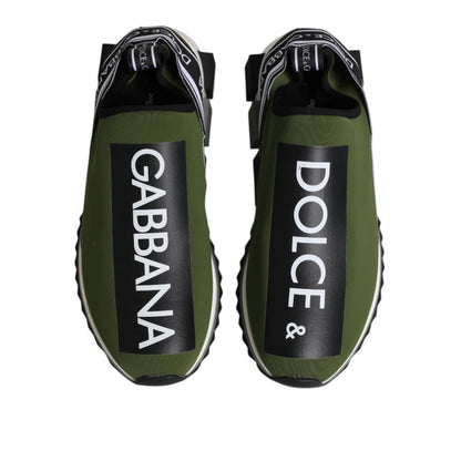 Dolce & Gabbana Green Logo Low Top Sorrento Men Sneakers Shoes
