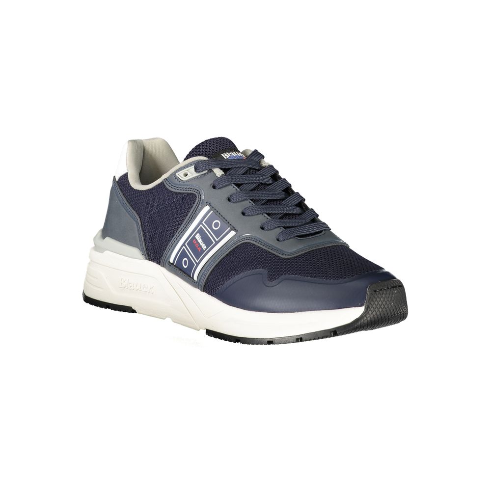 Blauer Blue Polyester Men Sneaker with contrasting details and logo, showcasing style and comfort for the modern man.