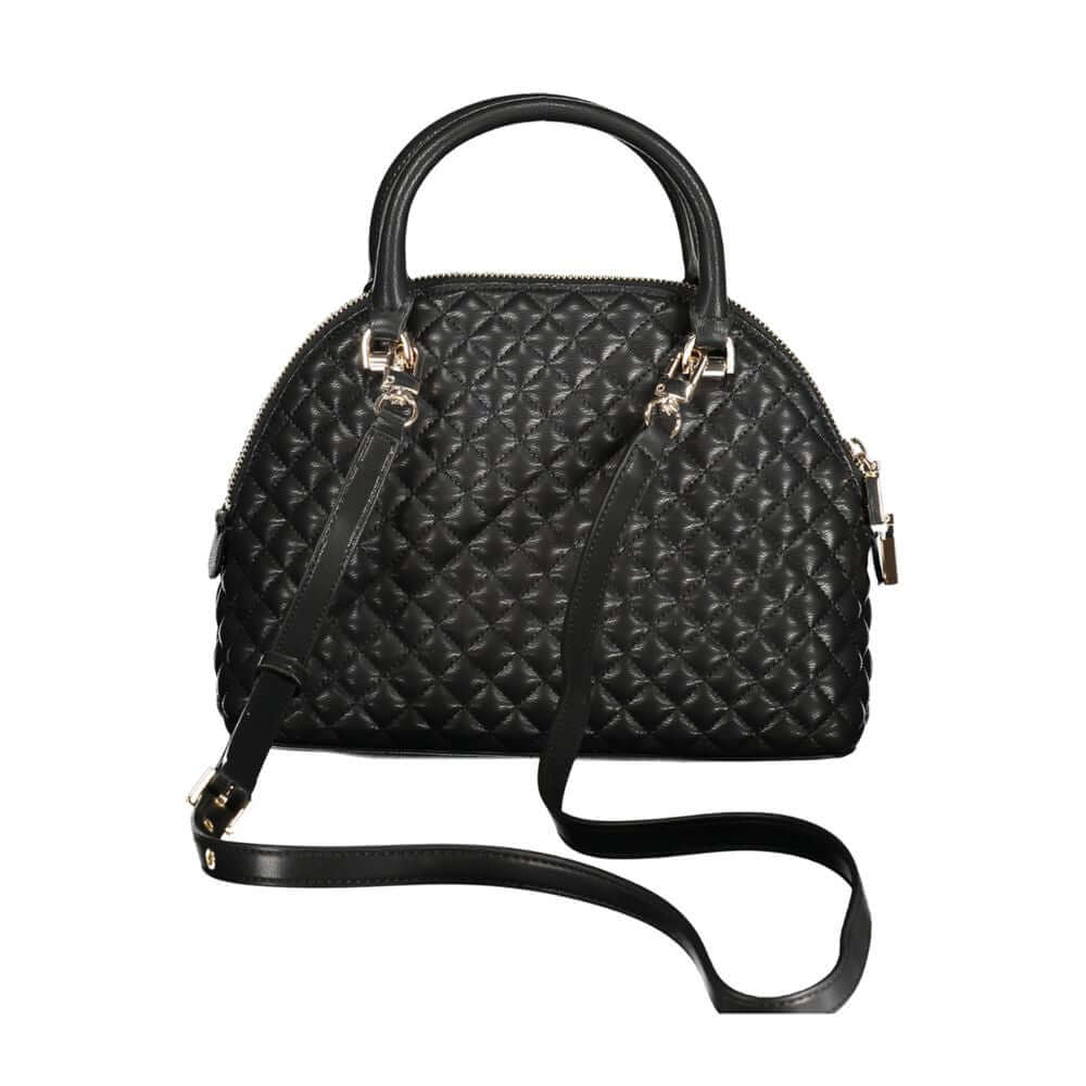 Guess Jeans Black Polyethylene Women Handbag with quilted design and adjustable strap