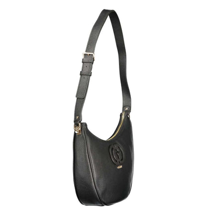 Guess Jeans Black Polyethylene Women Handbag with adjustable strap and pockets