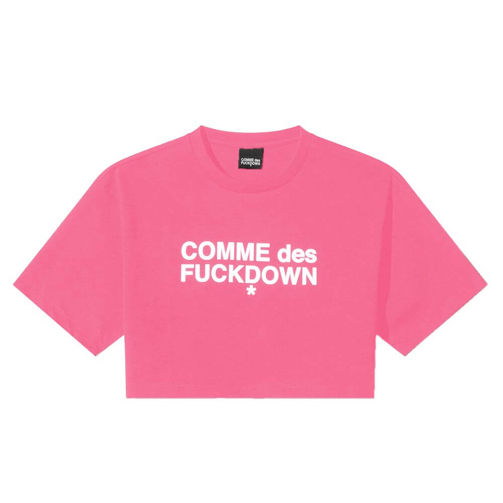 Comme Des Fuckdown Fuchsia Cotton Tops & T-Shirt