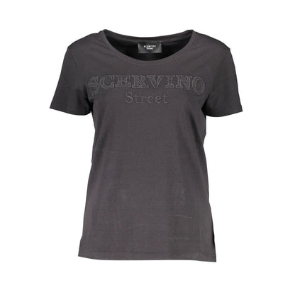 Scervino Street Black Cotton T-Shirt