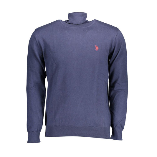 U.S. POLO ASSN. Blue Cotton Men's Turtleneck Sweater