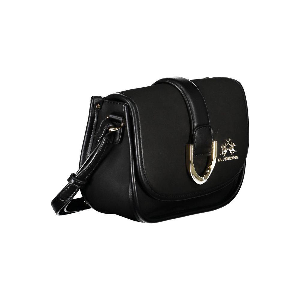 La Martina Black Polyethylene Handbag