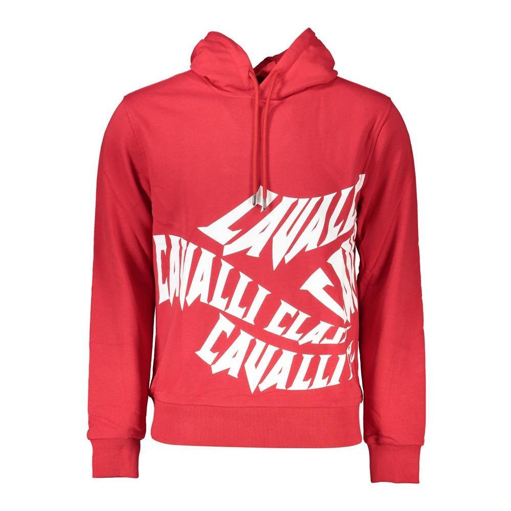 Cavalli Class Red Cotton Sweatshirt