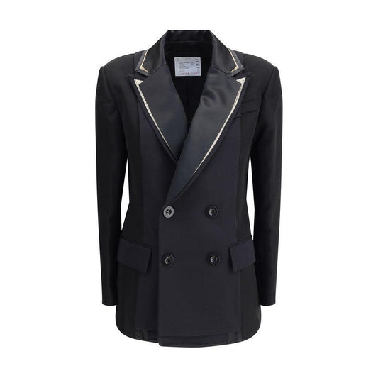 Sacai Double-breasted Blazer with double revers