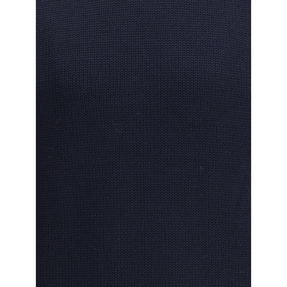 Roberto Collina Blue Merino Wool Turtleneck