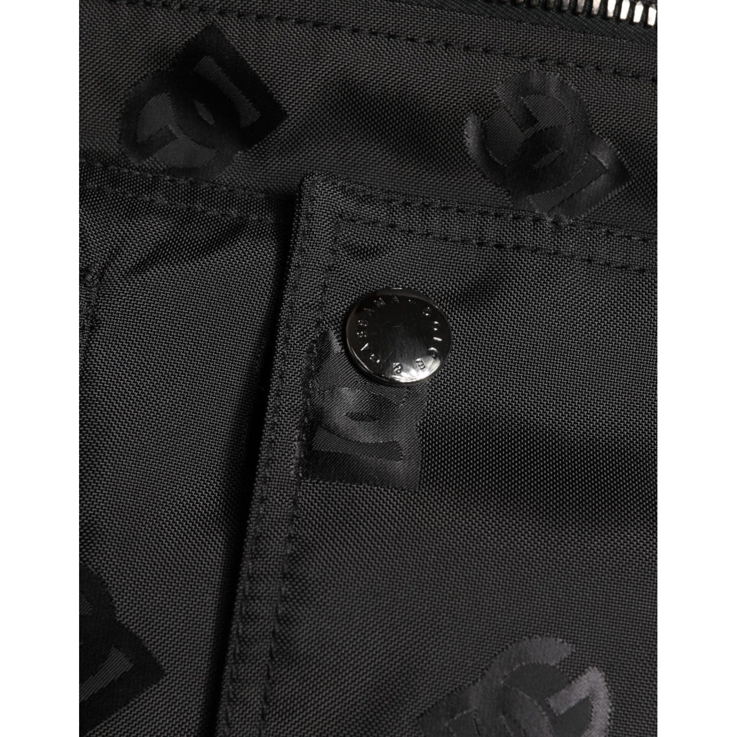 Dolce & Gabbana Black Cargo Windbraker Logo Mania Jacket JKT41521-58