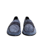 Dolce & Gabbana Blue Suede Leather Loafers Moccasin Shoes MV7377-40