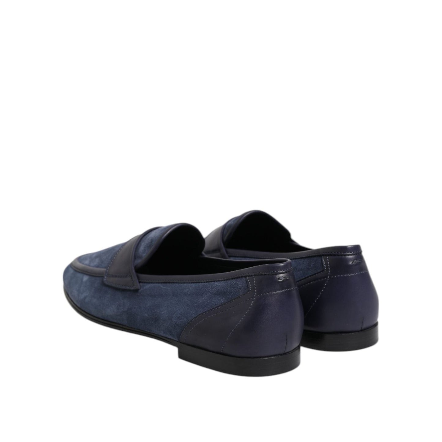 Dolce & Gabbana Blue Suede Leather Loafers Moccasin Shoes MV7377-40
