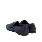 Dolce & Gabbana Blue Suede Leather Loafers Moccasin Shoes MV7377-40