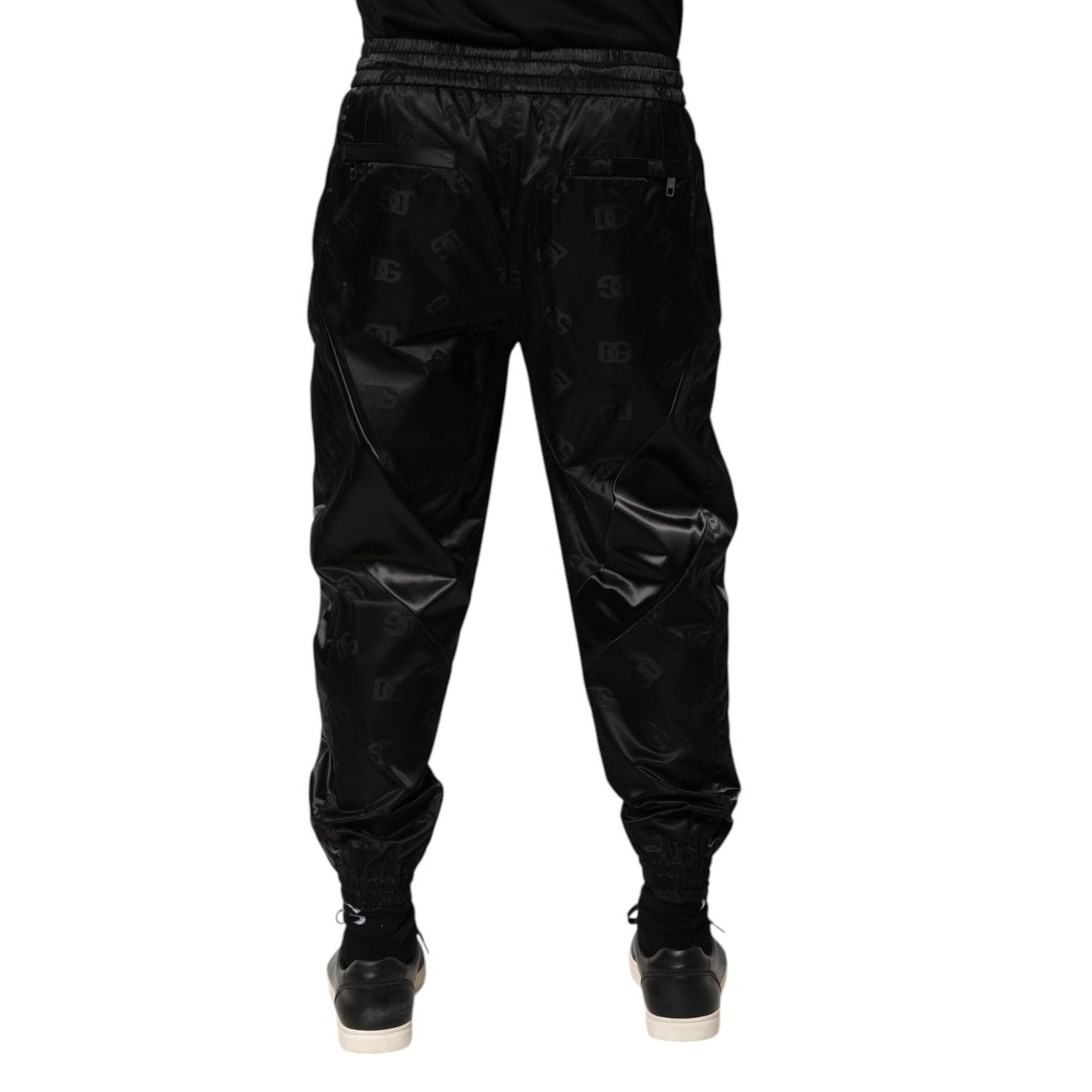 Dolce & Gabbana Black Logo DG Print Men Jogger Sweatpants Pants PAN76610-50