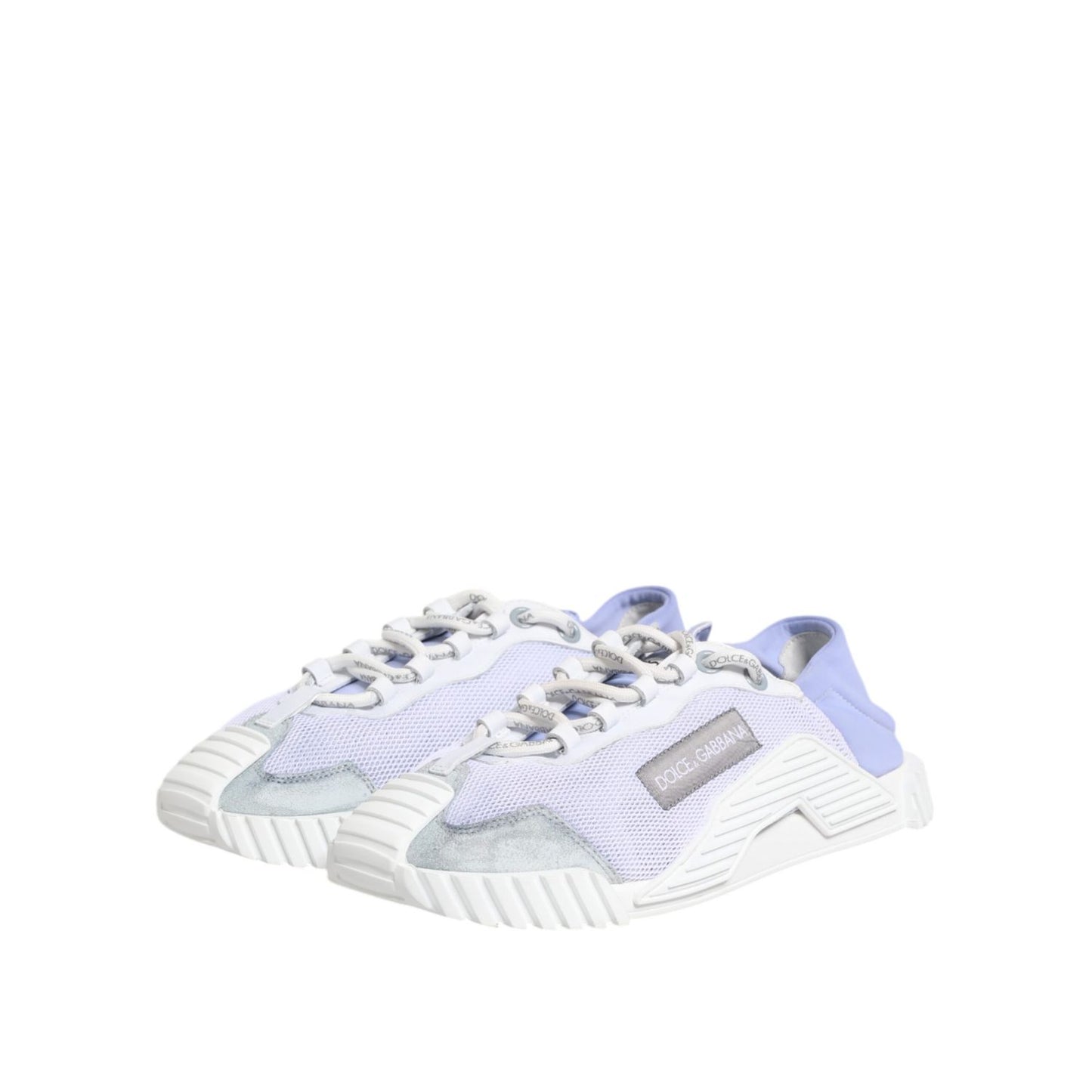 Dolce & Gabbana Purple White NS1 Lace Up Low Top Sneakers Shoes