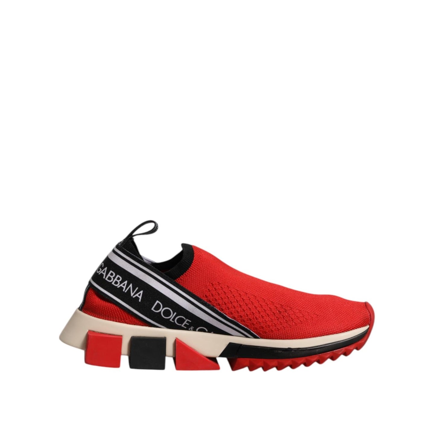 Dolce & Gabbana Red Sorrento Slip On Low Top Sneakers Shoes
