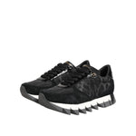 Dolce & Gabbana Black Gray Leopard Low Top Sneakers Shoes LA12748-36.5