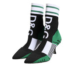 Dolce & Gabbana Green Stretch Sock Style Ankle Boots Shoes LA11443-38