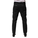 Dolce & Gabbana Black Gray Cotton Dress Formal Trouser Pants PAN76637-50