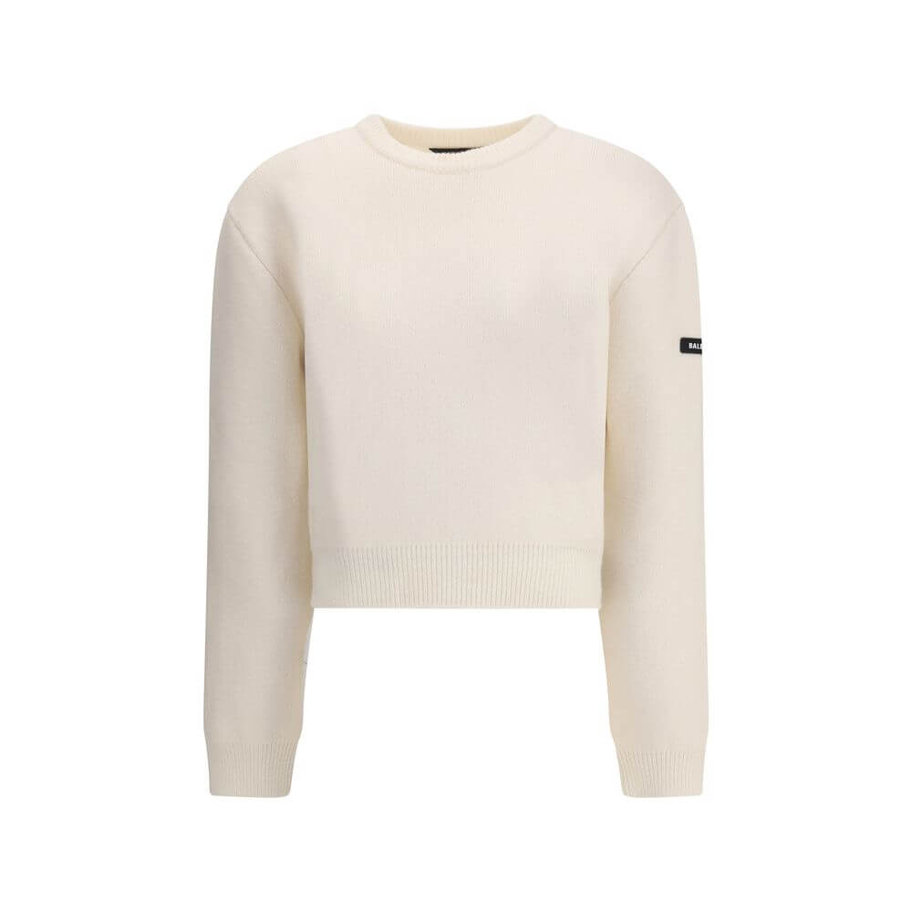 Balenciaga White Wool Sweatshirt