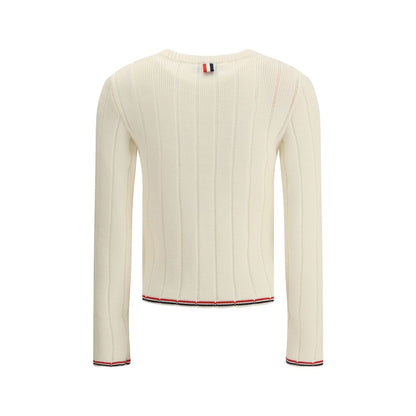 Thom Browne Cream Fleece Wool Sweatshirt