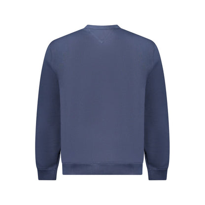 Back view of Tommy Hilfiger Blue Cotton Men Sweater showcasing classic design and premium quality.