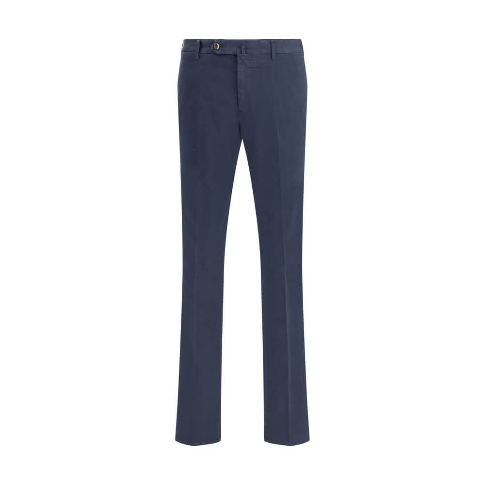 PT Torino Blue Cotton Casual Pants