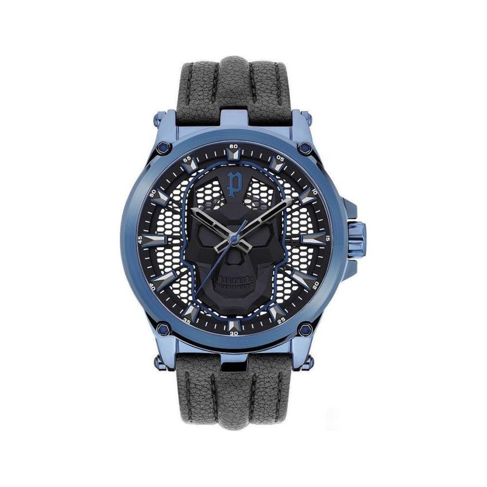 Police Black Leather Dress Watch