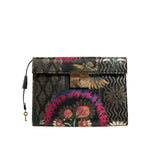 Dolce & Gabbana Multicolor Jacquard Floral Document Briefcase Bag