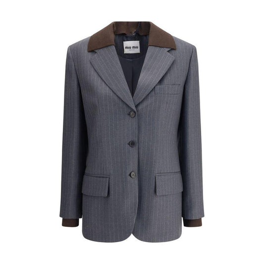 Miu Miu Striped Blazer MI-MH2005SOOO174XF0480-IT38 | S