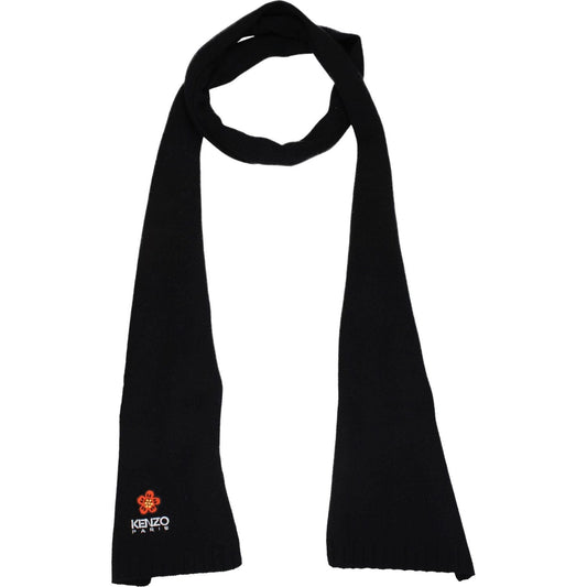 Kenzo Black Wool Scarves KE8547458646281BT