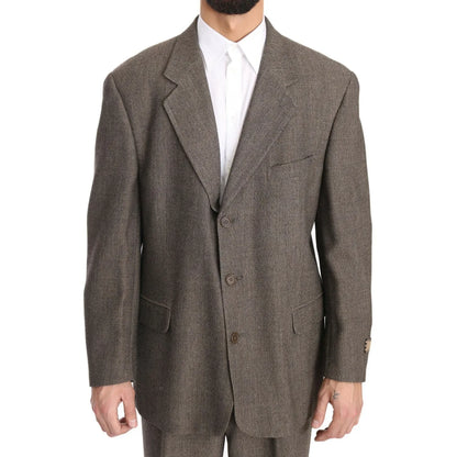 Dolce & Gabbana Brown Single Breasted Wool Suit