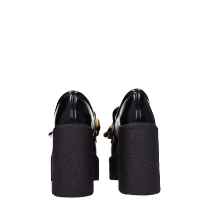 Stella McCartney Black Leather Platform Loafers